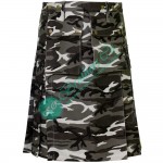 Men Urban Camouflage Police Army Military Forest Cargo Utility Kilt