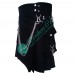 Men Modern Style Detachable kilt with Silver chains and D rings
