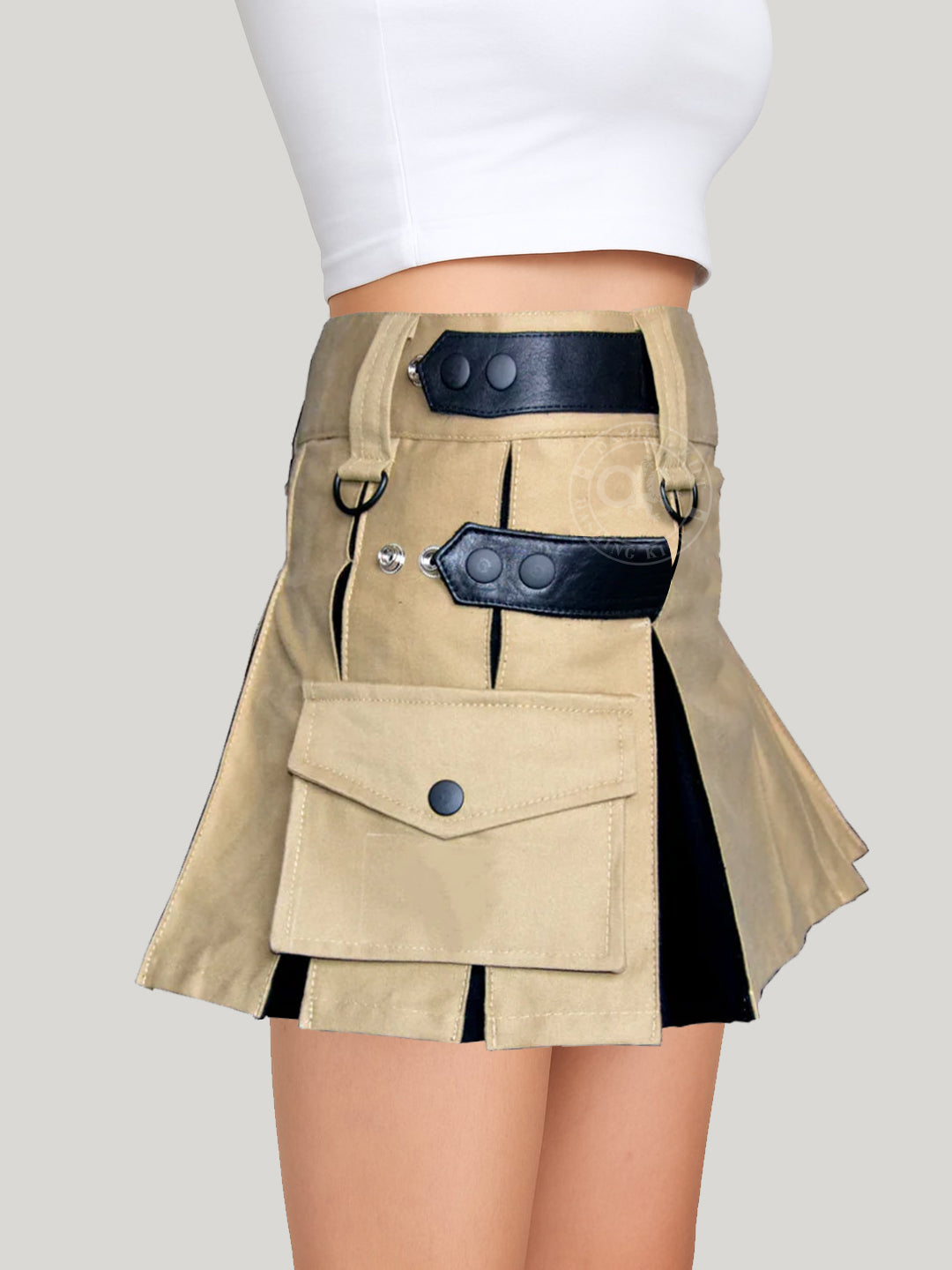 Hybrid Khaki Ladies Kilts