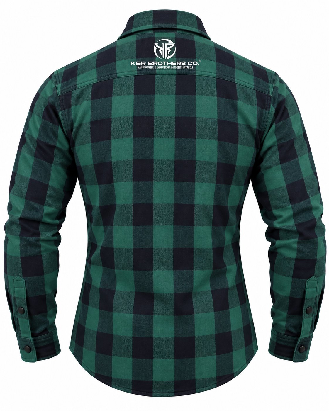 Green and Black Plaid Flannel Shirt