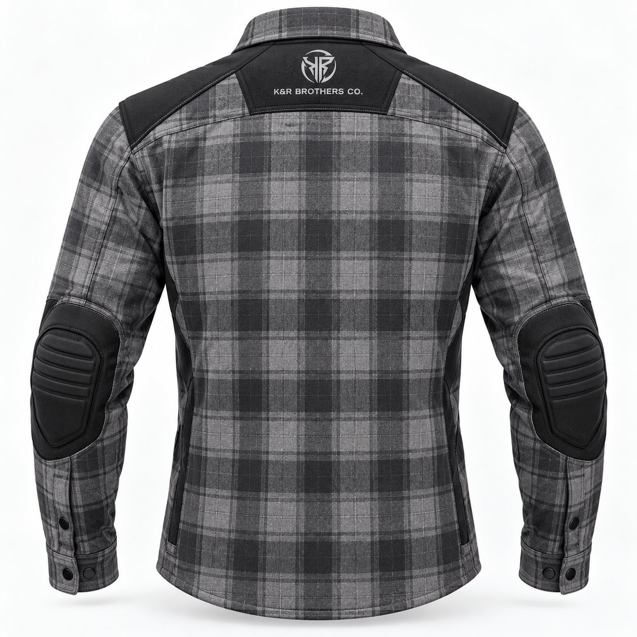 Gray-Black Plaid Flannel Shirt