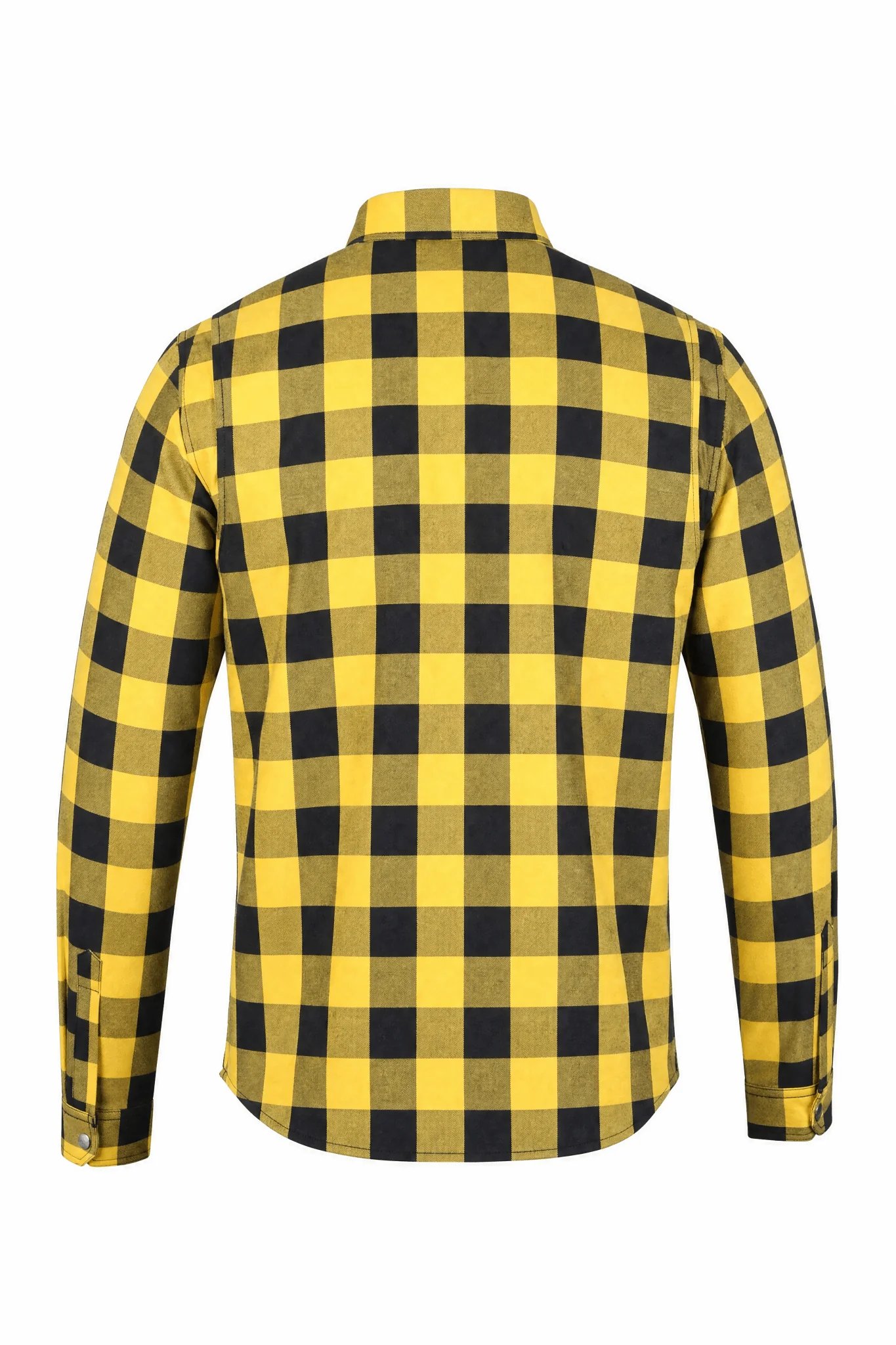 Yellow and Black Plaid Flannel Shirt