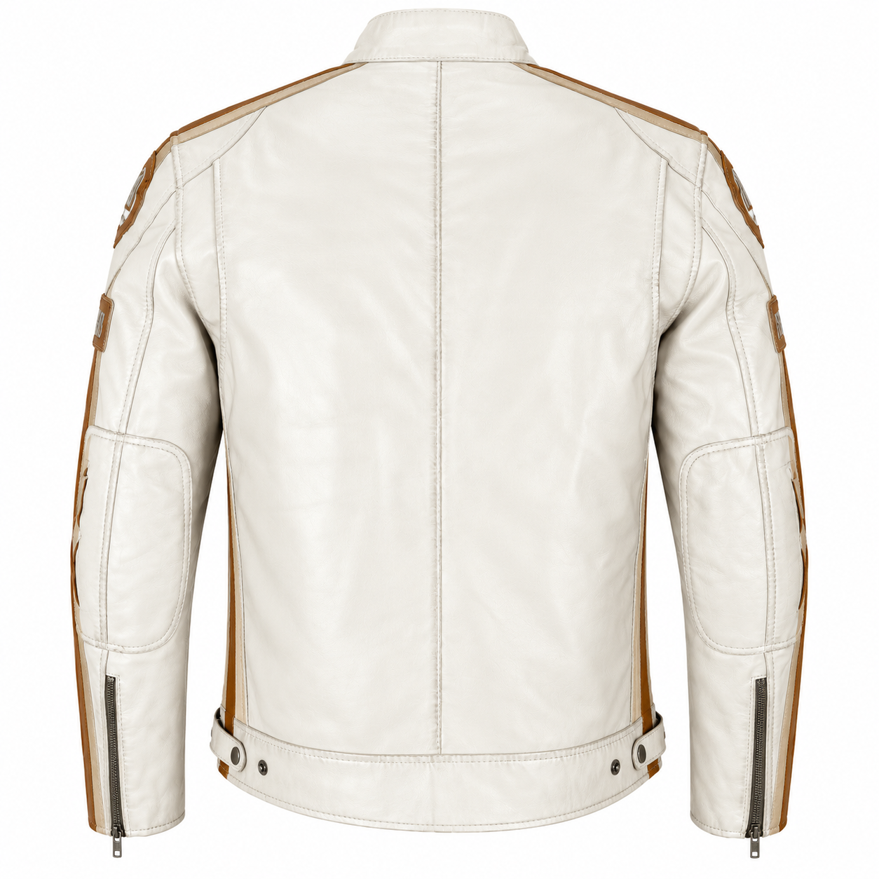 Cream Leather Jacket