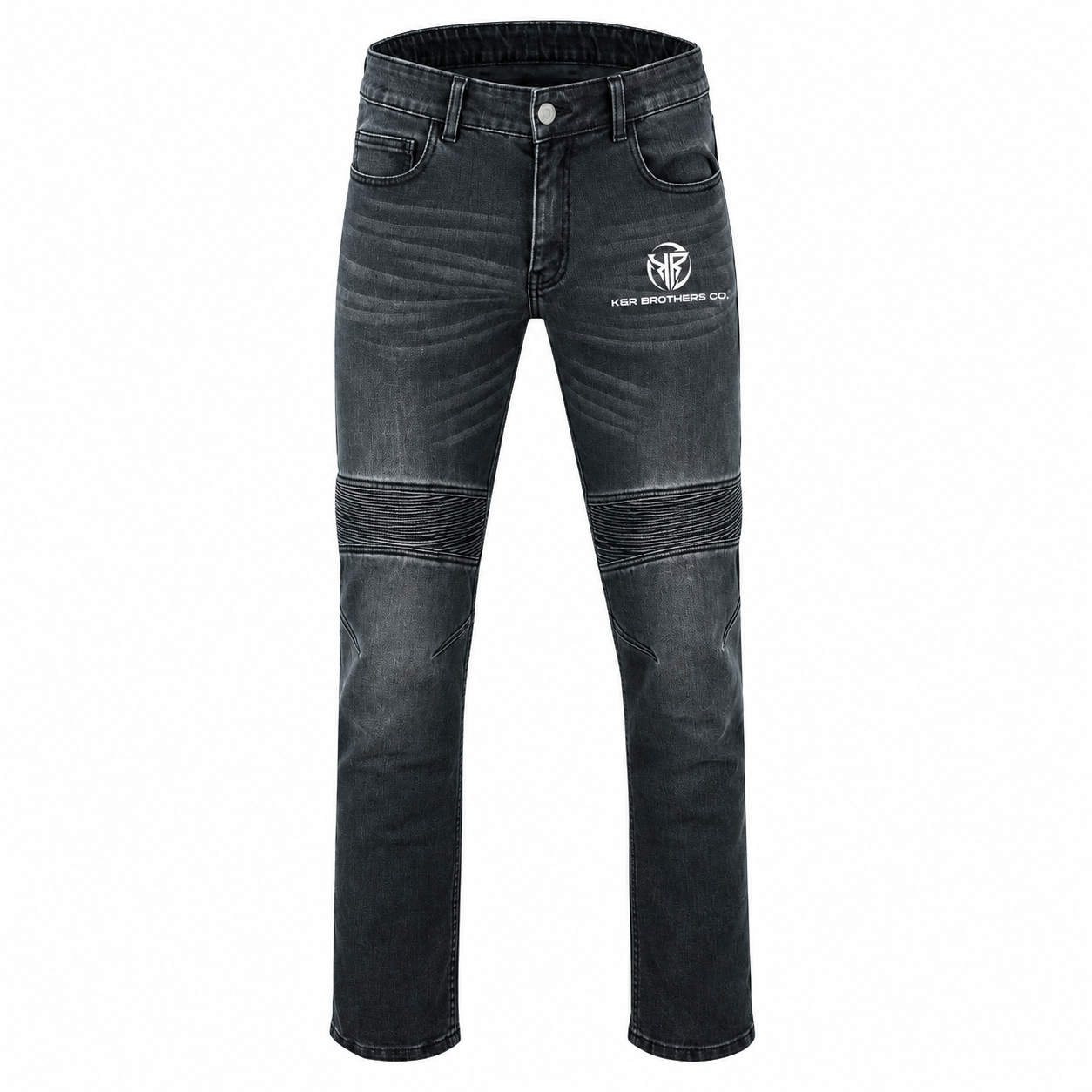 Charcoal biker jeans