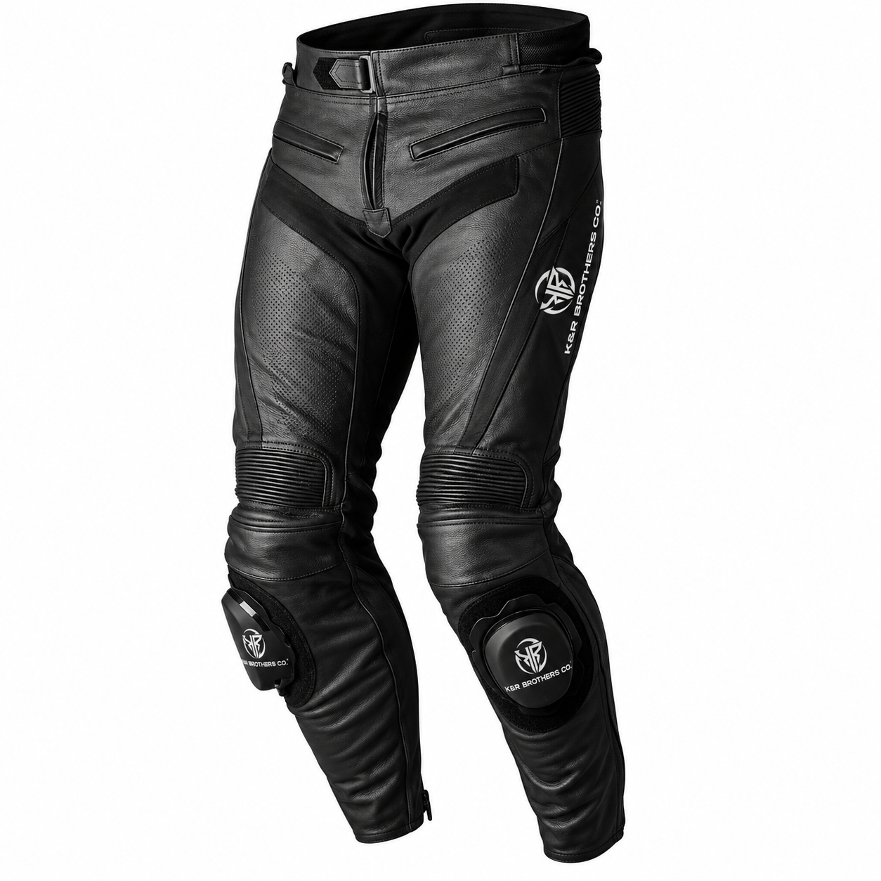Black Motorcycle Leather Pants