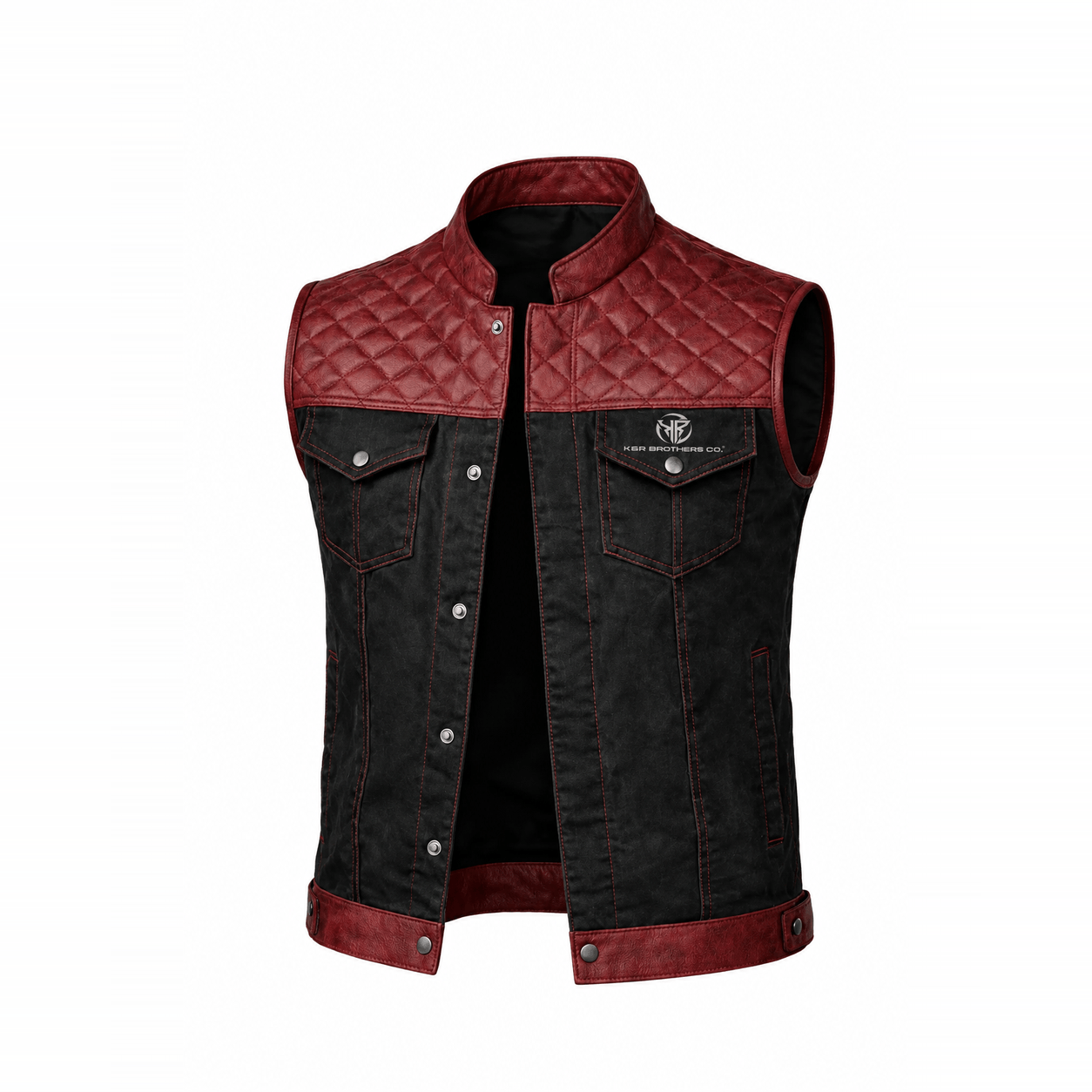 Burgundy Quilted Vest